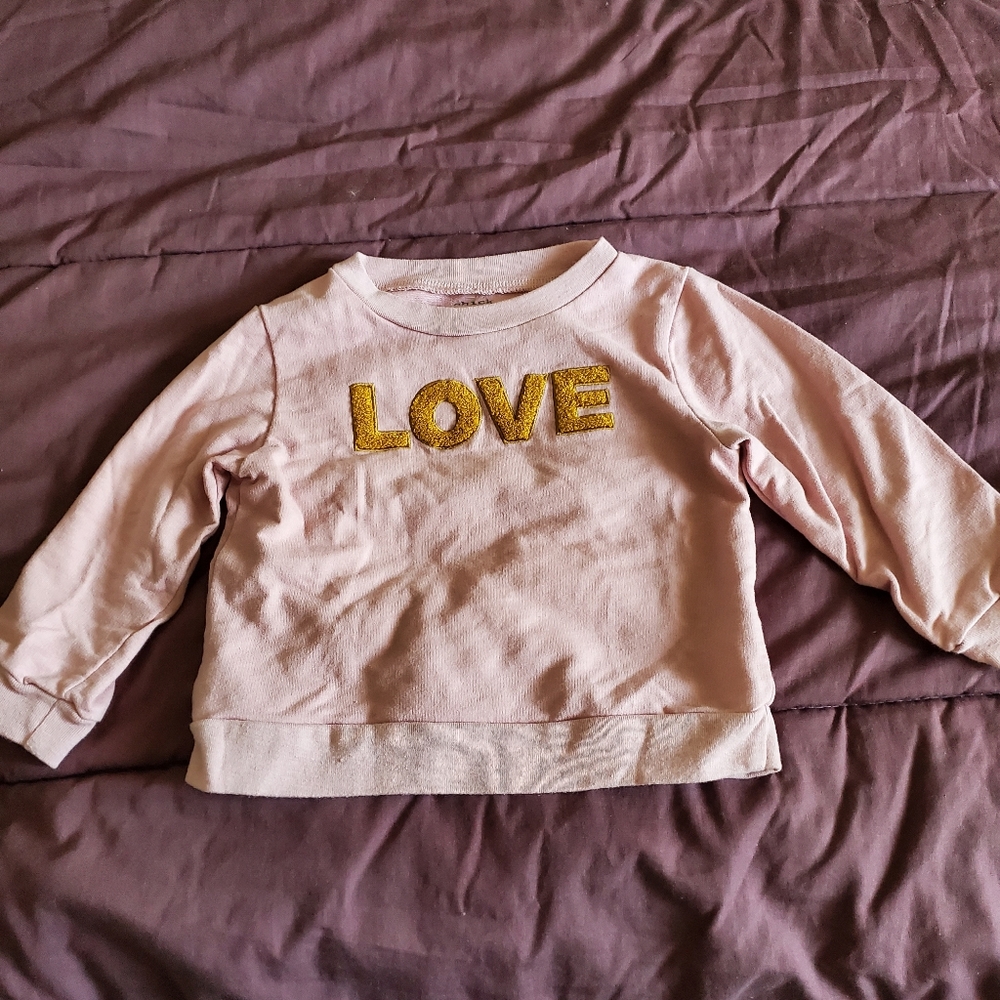 Chick Pea Baby Pink Love Sweatshirt